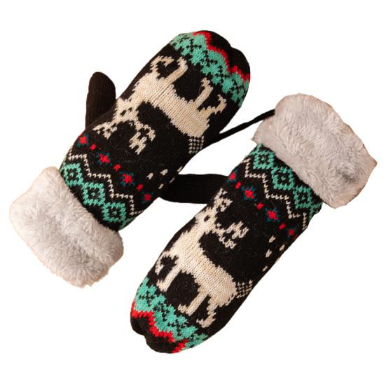 Comfortable Gloves All Fingers Skin-friendly Not Easily Deformed Women Soft Skin-friendly Knitted Gloves