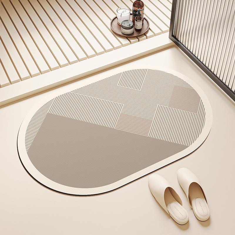 Non-Slip Diatomaceous Earth Quick-Dry Bathroom Mat – Water Absorbent, Anti-Fall, Minimalist Design for Home Use