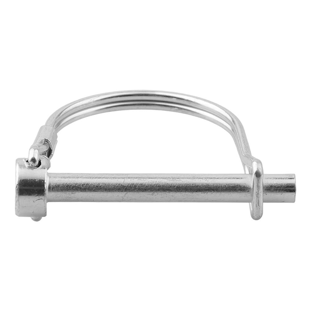 2 stk Galvaniserte låsepinner med fjærlåsring Splittet spennstift Slitesterk rørformet sammenleggbar pin