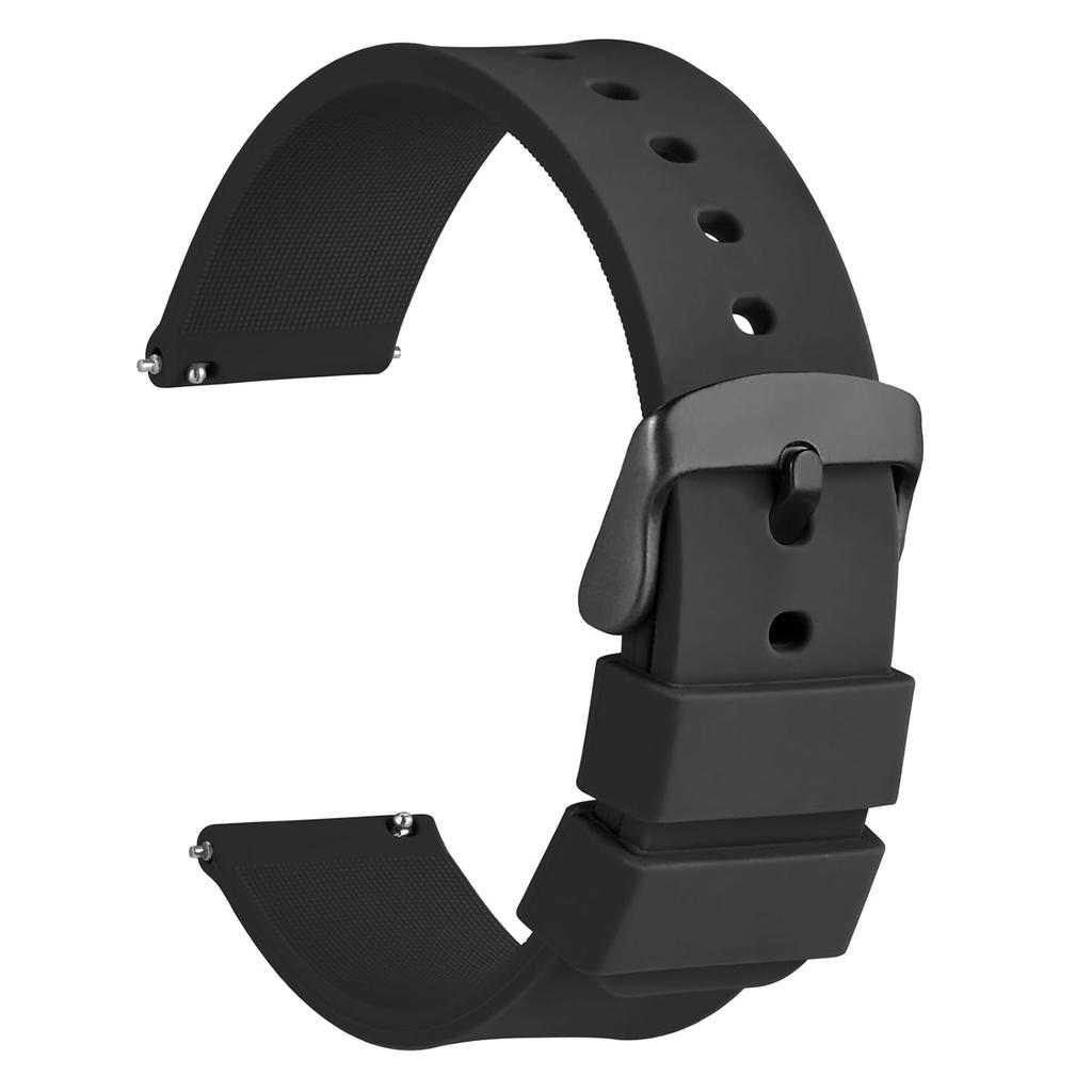 WOCCI Rubber Belt Silicone 12mm24mm Waterproof Watch Replacement Quick Release Band