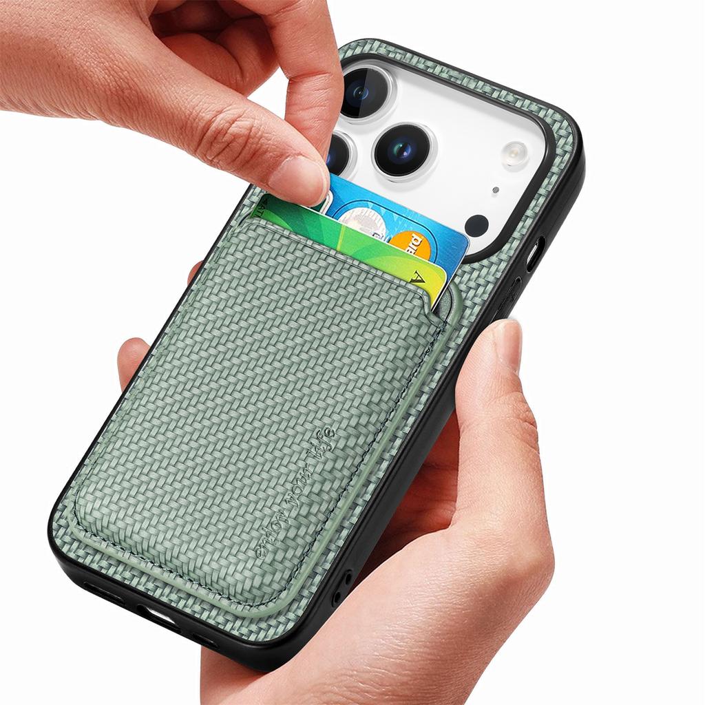 For iPhone 17 Pro Case Magnetic Detachable Card Holder Phone Back Cover