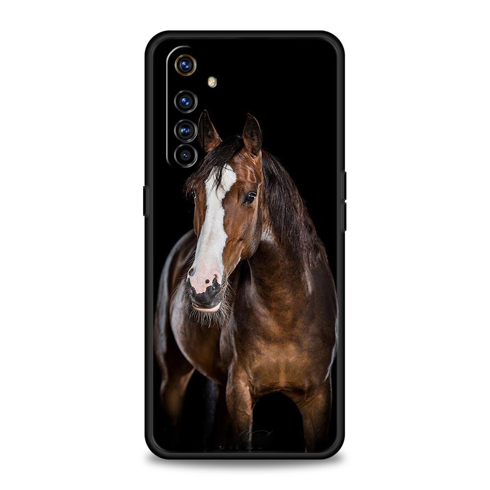 Animal Horse Soft TPU For Realme 13 12 11 10 9 Pro Plus GT3 GT2 C21 C25 C35 C53 C55 C67 Pro 5G Phone Case Cover Fundas Capas Bag