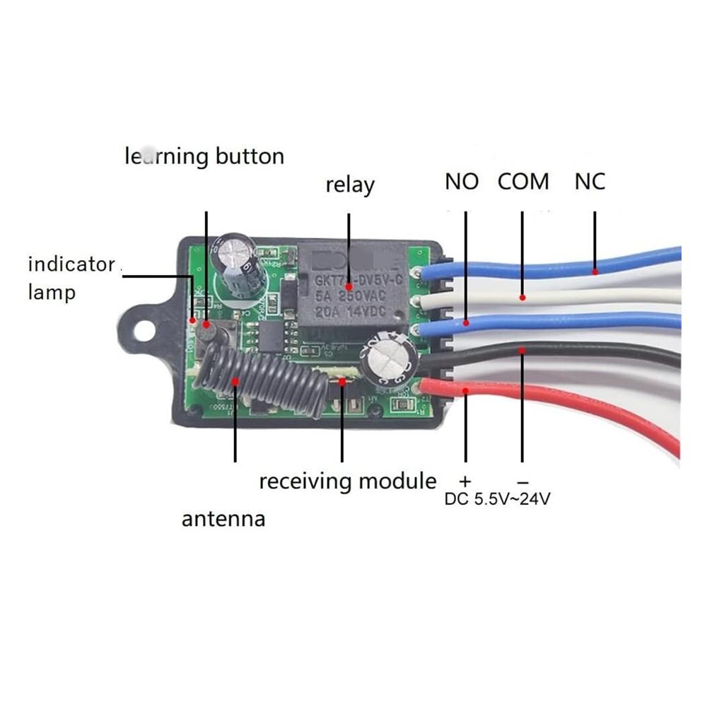 Wireless remote control switch-QI with 2 double-button remote control