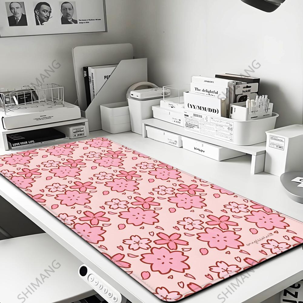 Pink Kawaii Mouse Pad Large Size Rubber Base AntiSlip Desk Accessories Mousepad For Office Gamer Keyboard Mats Decor Mat Mats