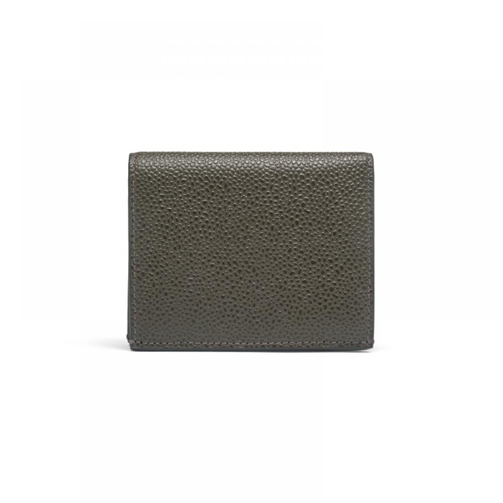 Thom Browne Pebble Grain Three Stripe Card Wallet Maw021l 00198 206
