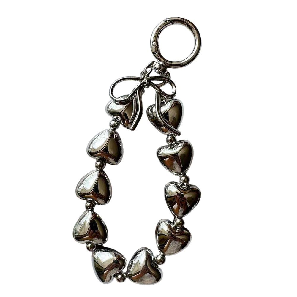 Анти-потеря Элегантный Брелок для Телефона Серебряные Жемчужины Подвеска на Сумку Роскошный Брелок с Бусинами Женский