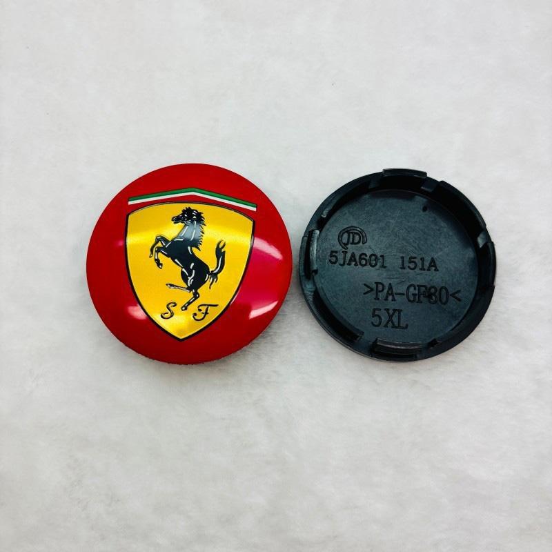 1 peça 56mm Emblema Cavalo Ferrari Emblema Calotas Centrais de Roda de Carro Capas de Aro Adesivos Para Ferrari SJ Roma F8 SF90 Acessórios