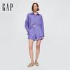 Gap Women's 2025 Summer Striped Cotton Poplin Shorts