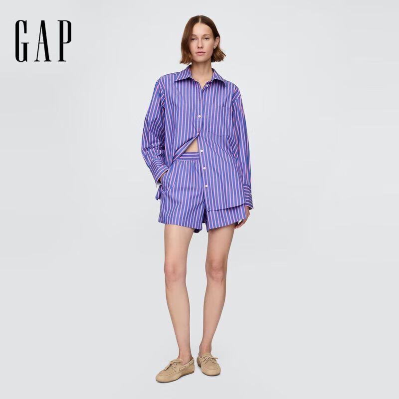 

Женские шорты Gap из полосатого хлопкового поплина свободного кроя S