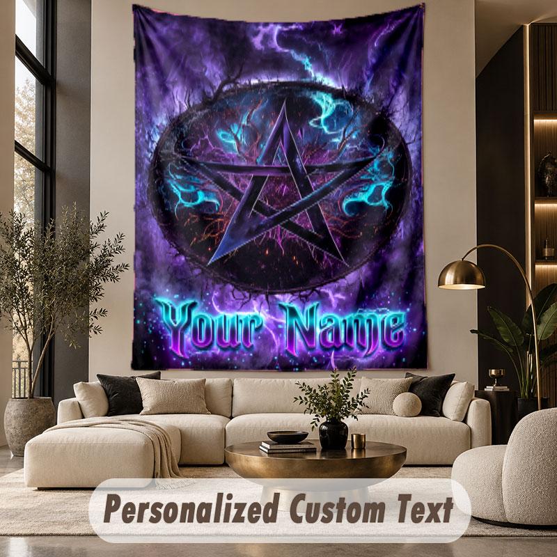 Witchcraft (72) Theme Custom Tapestry Personalized Custom Name Text Wall Hanging Tapestry Home Decor Background Cloth