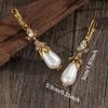 Handmade Pearls Earrings Trendy Earrings Women Earrings Pearls Ear Jewelry Alloy Texture Suitable for Parties and Event