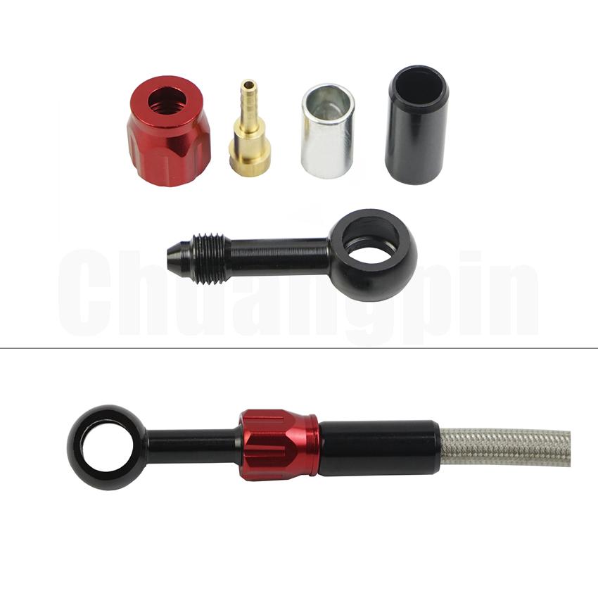 Montare banjo de frână Scoateți din aluminiu Moto întărită hidraulică Ambreiaj de frână Linie de furtun de ulei AN3 pentru motocicletă ATV Dirt Bike Buggy