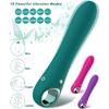 G Spot Vibrator Dildo with 10 Vibration Modes, Soft Silicone Powerful Vibrating Massagers for Clitoral Vagina & Anal Stimulation