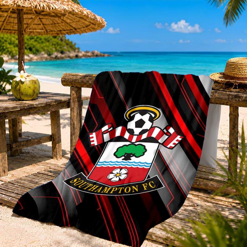 FC-Wappen-Design aufgedrucktes Mikrofaser-Strandtuch, Weich und saugfähig, Schnell trocknend, Ideal für Sommerreisen, Strand-Essential, Schwimmbad