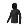 Fila Casual Versatile Knitted Hooded Jacket Women Jackets Deep-Black A11W517501FBK