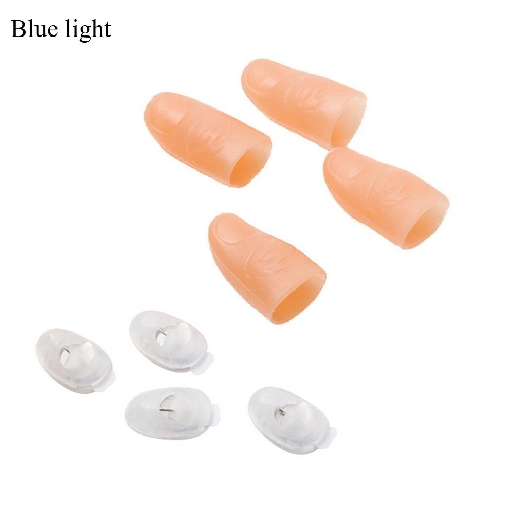 4/5/6Pcs Magic Light Up Finger LED Tricks Thumb Props Festival Party Novelty Funny Toys