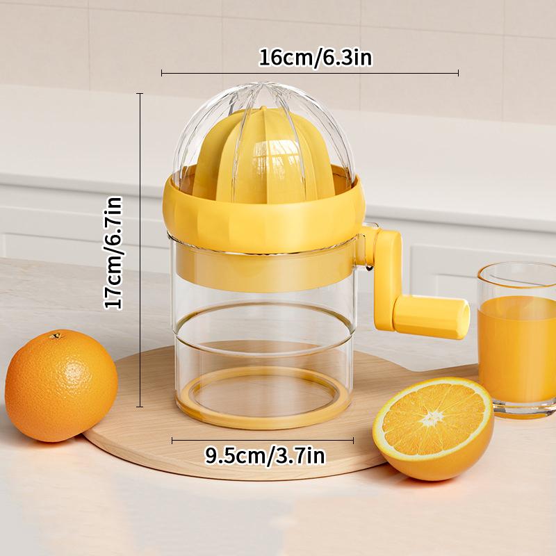 Ruční odšťavňovač citrusů s otočnou klikou - Maximální extrakce šťávy pro citrony, pomeranče, limetky, grapefruity | Ergonomická rukojeť