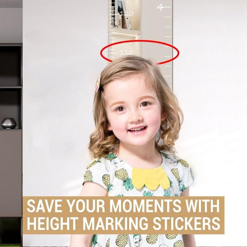 Kids Height Ruler Acrylic Height Measuring Stickers Baby Growth Chart Wall Stickers