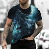 Wolf Graphic T Shirts Men's 3D Print T-shirt Summer Short Sleeve Oversized Men Clothing Harajuku Male Tops Casual Streetwear