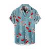 Stabbon Short Sleeve Plus Aloha Short Beach Japanese Fireworks Men's Shirt, 3/4 Sleeve, White, Sizes, 5L/4L, 100% Cotton, New! Shirt, Sleeve, Cotton,