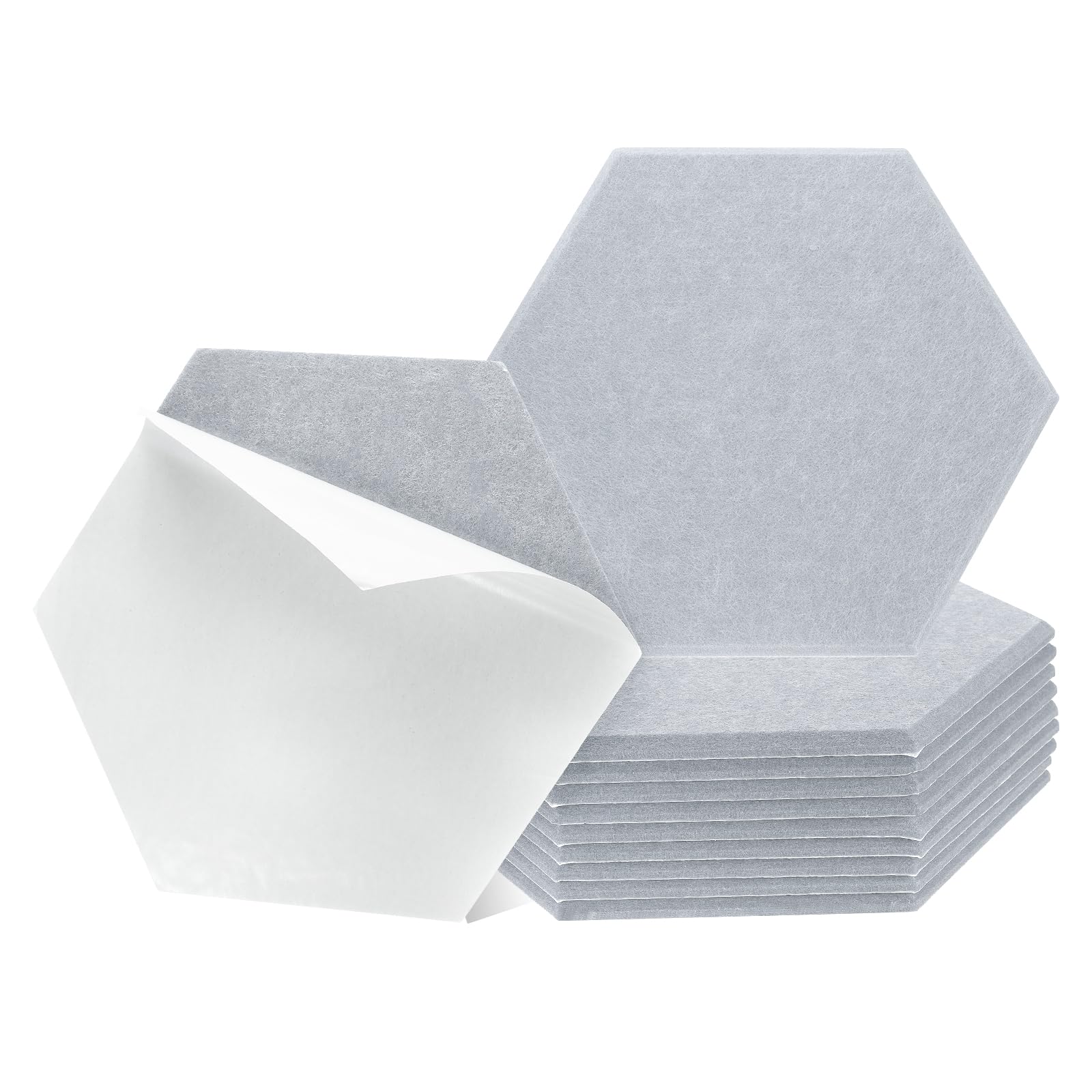 

uxcell 12-Piece Self-Adhesive Acoustic Panels, 12 x 10 x 0.4 , High-Density Soundproof Padding, Hexagonal Soundproof Absorbent Panels, Insulated