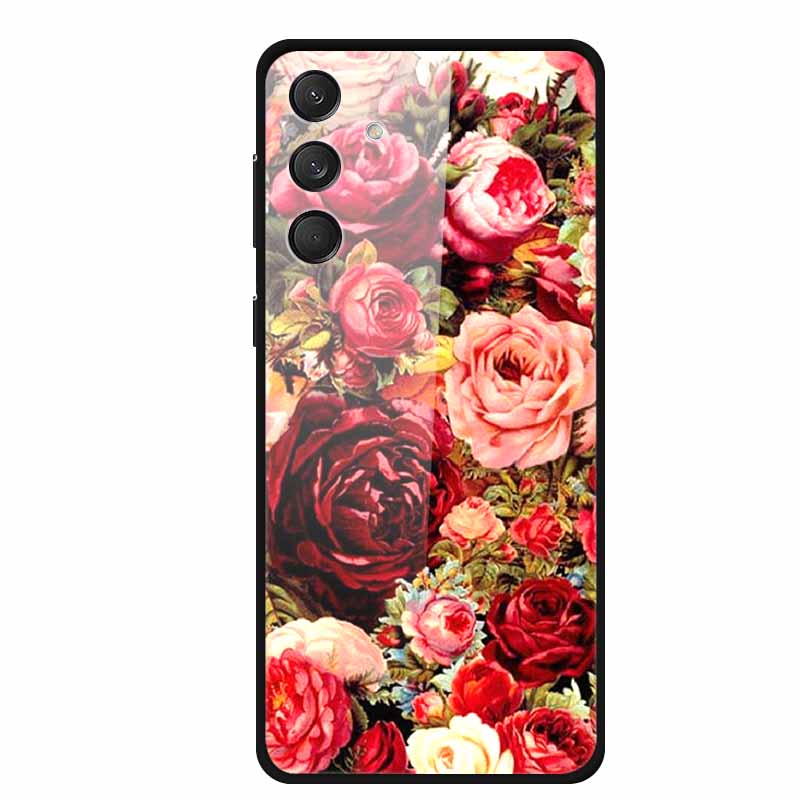Tempered Glass Phone Cases for Samsung A16 Cases Space Print Hard Back Covers for Samsung Galaxy A16 4G 5G Shells Coque A16 2024