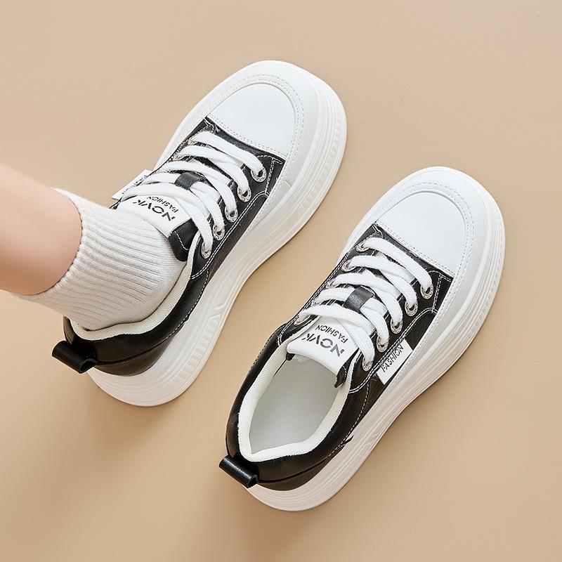 Spring new small size casual shoes women's platform Korean version spot breathable single shoes heightening sports little white shoes women