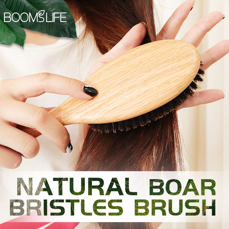 Boar Bristle Hair Brush Women Combs for Hair Wood HairBrush Detangle Straightener Brush Hair Comb Barber Accessories