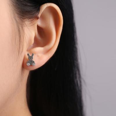 Korean Letter LOVE Little Rabbit Earrings for Women New Compact Fashionable Personalized Earrings