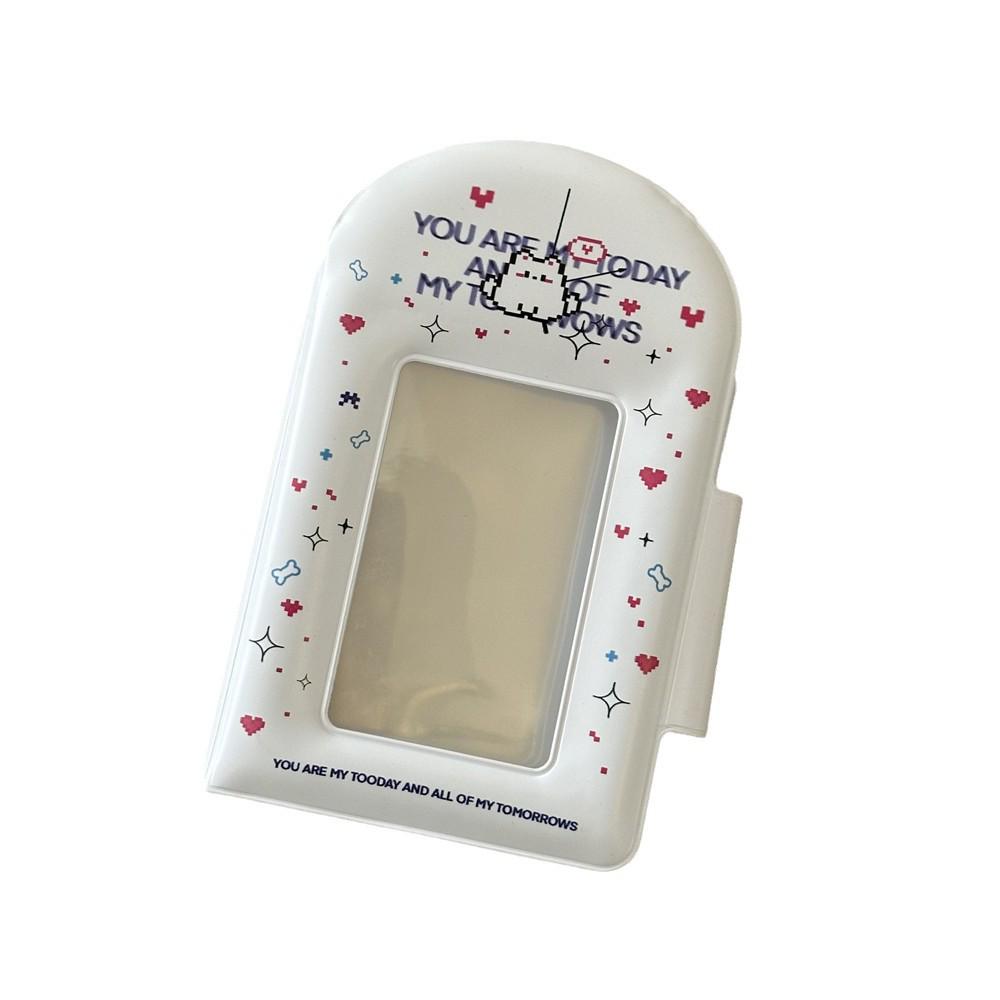 Cute Pixel Kitten 3-Inch Polaroid Card Album with Snap Button