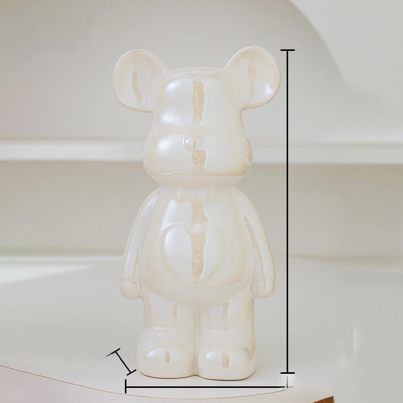 17/27/cm Aesthetic Bear brick Ceramic Staute Teddy Bear decor action figure Sculptures Ornament for room Home Decoration Crafts
