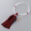 Altar Shop Takita Kyoto Prayer Beads for Women Genuine Crystal Agate Tailored 8mm Beads with Pure Silk Head Tassel Comes with Bead Bag Can Be Used by