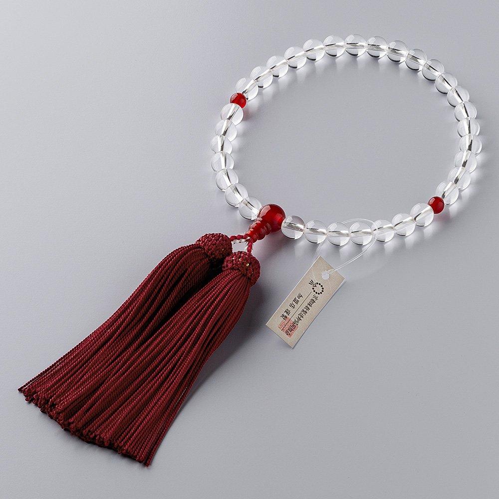 Altar Shop Takita Kyoto Prayer Beads for Women Genuine Crystal Agate Tailored 8mm Beads with Pure Silk Head Tassel Comes with Bead Bag Can Be Used by