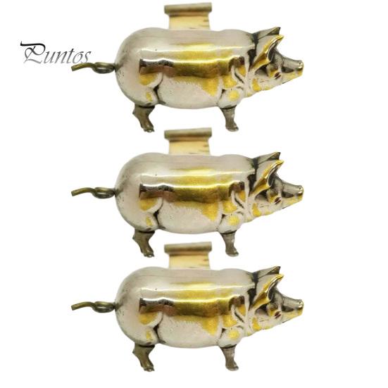 Metal Tape Measure 1/2/3Pcs Vintage Pig Portable Retractable Measuring Mini Sewing Tailor Cloth Weight Loss Body Measurement Ruler Pig-shaped
