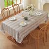 Nordic Hot-Selling Miss Wind Dining Table Tablecloth Imitation Cotton And Linen Coffee Table Cloth Rectangular Hollow Model Jacquard Tablecloth Cover