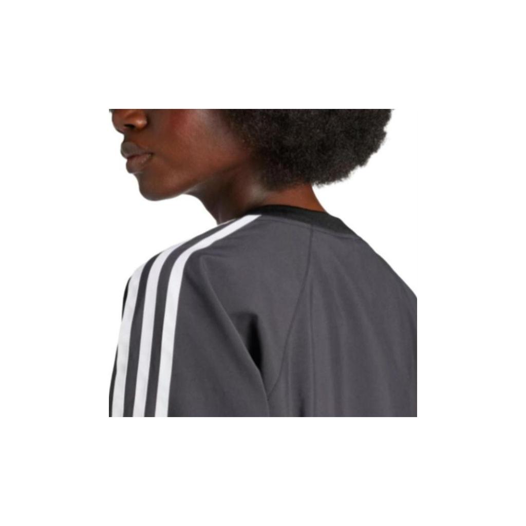 Adidas Originals Adilenium Ss24 Crew Sweatshirt Fashion Long Sleeve Round Neck Sports Sweatshirt Women Sweatshirt Black JM9269