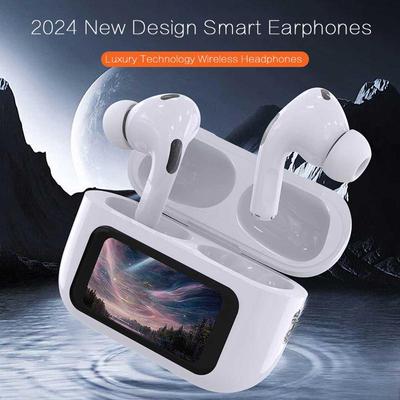 2024 Newest Design Wireless Smart Earphones Touch Screen Control Noise Cancel Headset HiFi Stereo Surround Music Headphone For All Smartphones