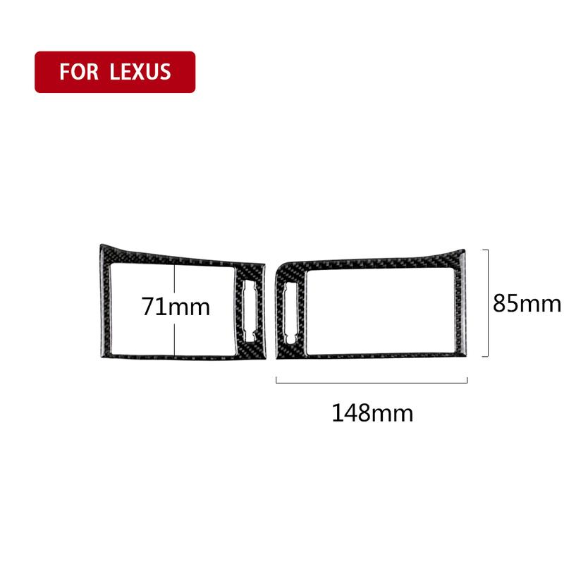 Carbon Fiber Car Accessories Dashboard Sides Air Vent Modified Interior Cover Sticker Trim For Lexus IS250 IS350 300H 2013-