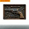 Pc Vintage Metal Wall Art D Flat X Inch Revolver Gears Sign for Man Cave Bar Decor