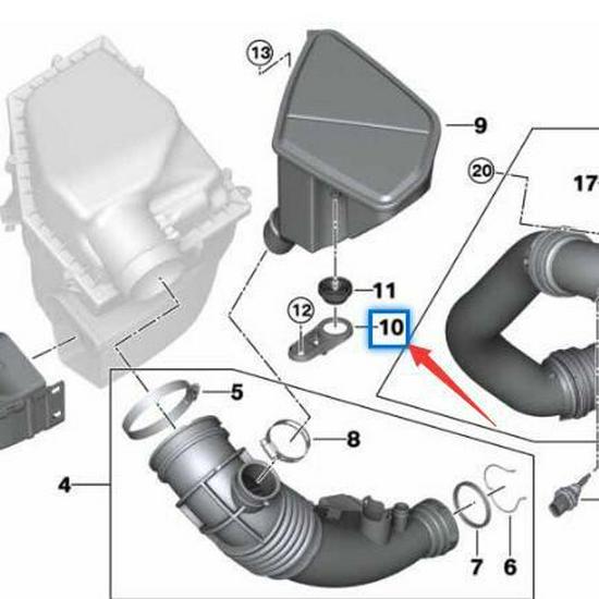 BMW X5 G05/G18 X6 G06 Resonanzbox Halterung Baugruppe
