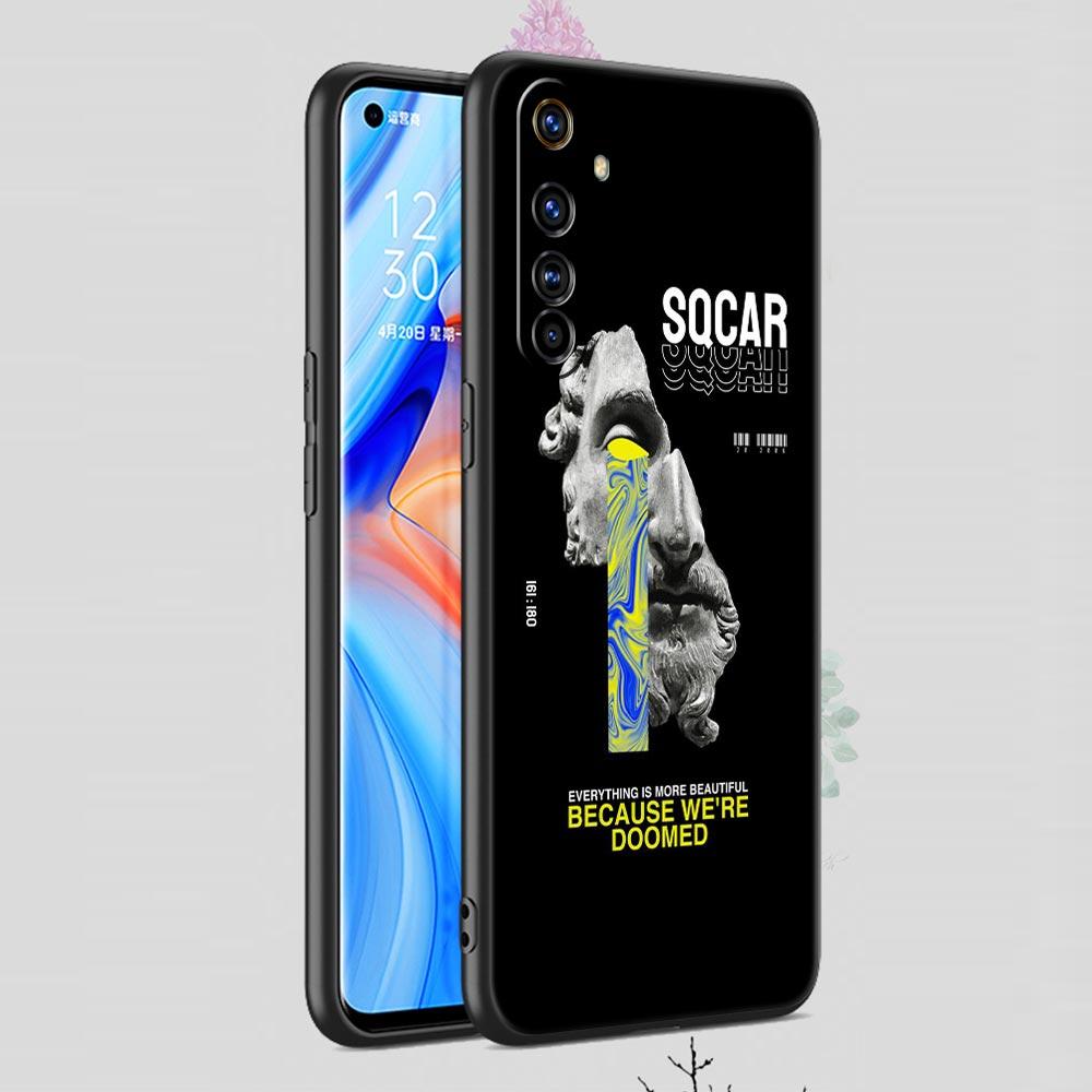 Cartoon Statue Abstract Art Case For Realme C67 C63 C55 C53 C35 C25 C21 GT 2 3 5 6 10 11 12 13 Pro Plus 5G Soft TPU Phone Cover