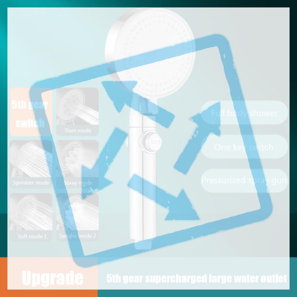 5 Modes Adjustable Shower Head ABS Spa Shower Head for Home Bathroom Accessories