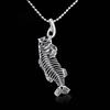Vintage Blue Whale Pendant Necklace Men Women Hip Hop Rock Popular Necklace Whale Animal Couple Zircon Gift