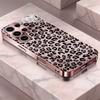 Leopard Print Pattern Electroplated Rose phone case  for Samsung Galaxy S21 S21 Ultra S22 S22 Ultra S23 S23 Ultra S24 S26