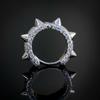 New Hiphop Rivet Small Hoop Earrings for Women Shiny Cubic Zirconia Stylish Female Accessories Silver Color Geometric Jewelry
