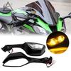 Motorcycle LED Rearview MIrror with LED Turn Signal Light Side Mirrors For Ninja ZX 10R ZX-10R 2011-2015 2016-2020 H2 2014-2015