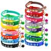 Pet Collar With Bell Cartoon Footprint Colorful Dog Puppy Kitten Adjustable Safety Ring Necklace Accessories