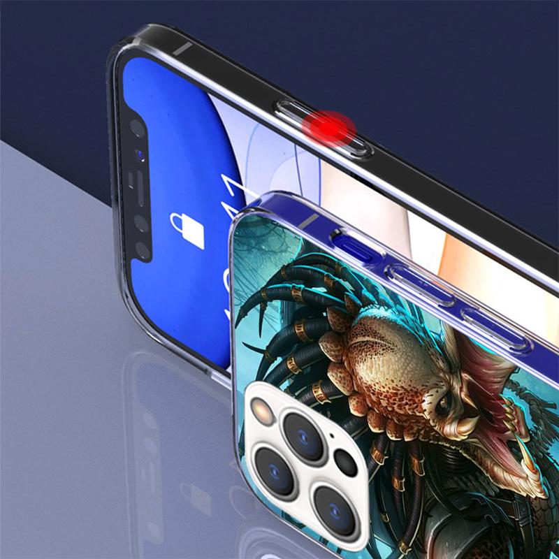 Alien Vs Predator Painted Phone Case For iPhone 17 Air 16 15 Pro Max 14 Plus 13 Mini 12 11 Cover 7 8 SE Silicone Shell Print Fun