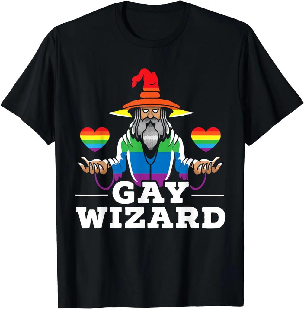 Gay Wizard Rainbow Pride Month LGBT Gay Pride T-Shirt