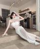 Women's Sexy Long Dress for Nightclub or Formal Wear - New Style Sauna Technician Work Clothes